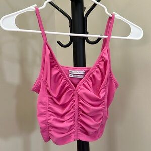 Urban Outfitters pink cropped cami top